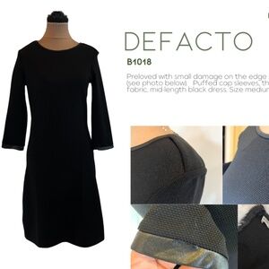 Black Long Sleeve Dress by Defacto (B1018)